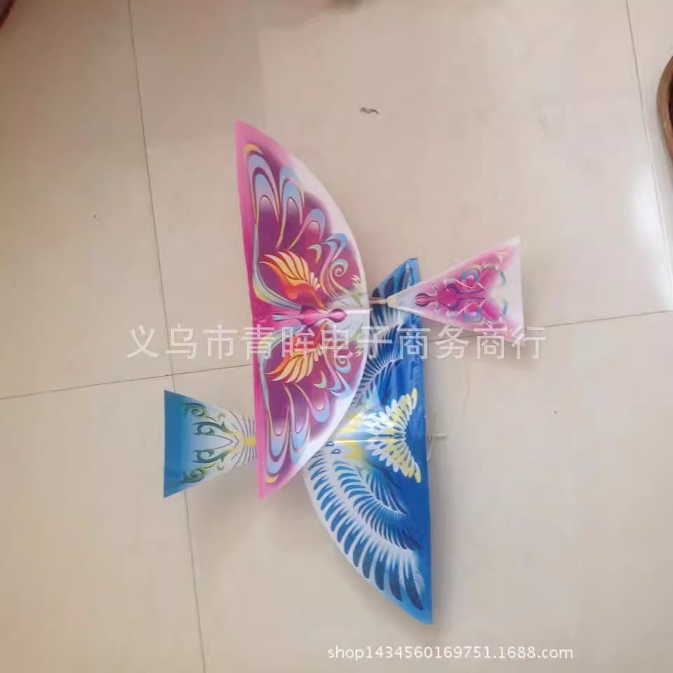 Kuaishou Volcano Luban Bird Wood Bird Bamboo Airplane Kirk New Glider Auspicious Large Rubber Band Powered Bird 1