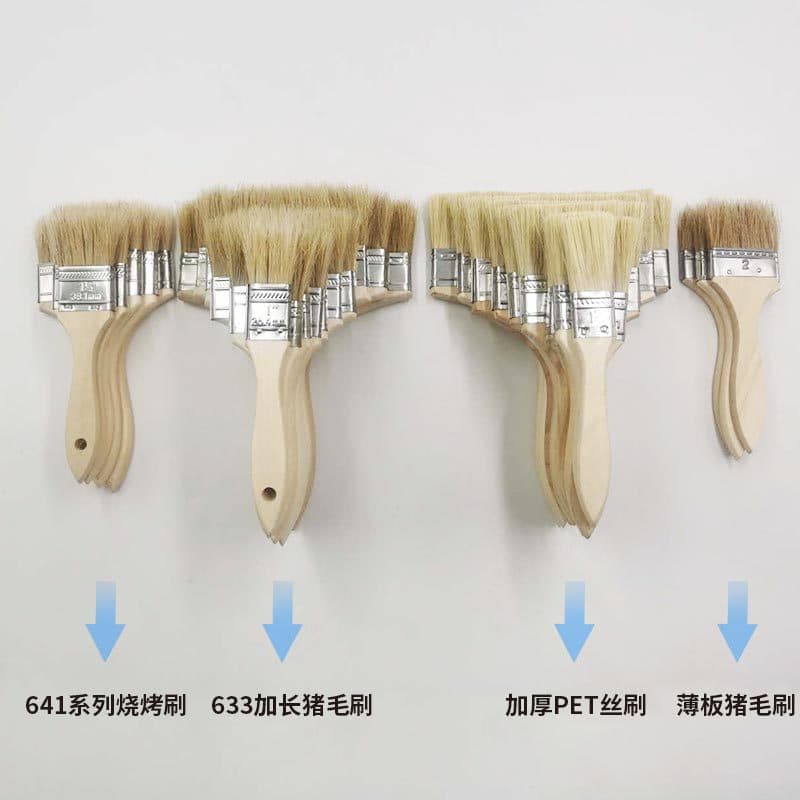 Wooden handle brush paint brush pig hair carbon grilled brush food brush barbecue baking brush brush brush glass fiber reinforced brush brush brush 2