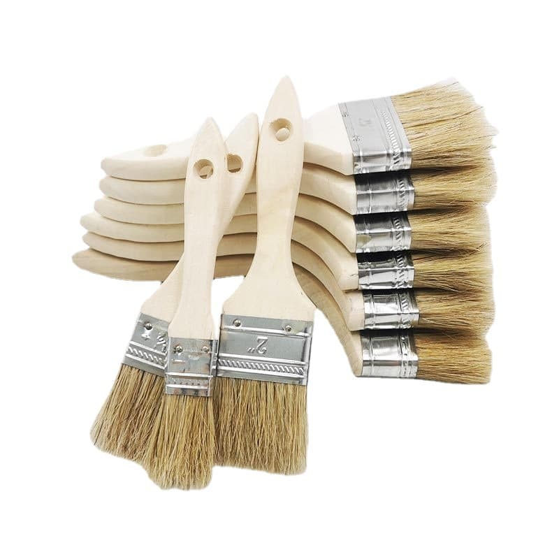Wooden handle brush paint brush pig hair carbon grilled brush food brush barbecue baking brush brush brush glass fiber reinforced brush brush brush 5