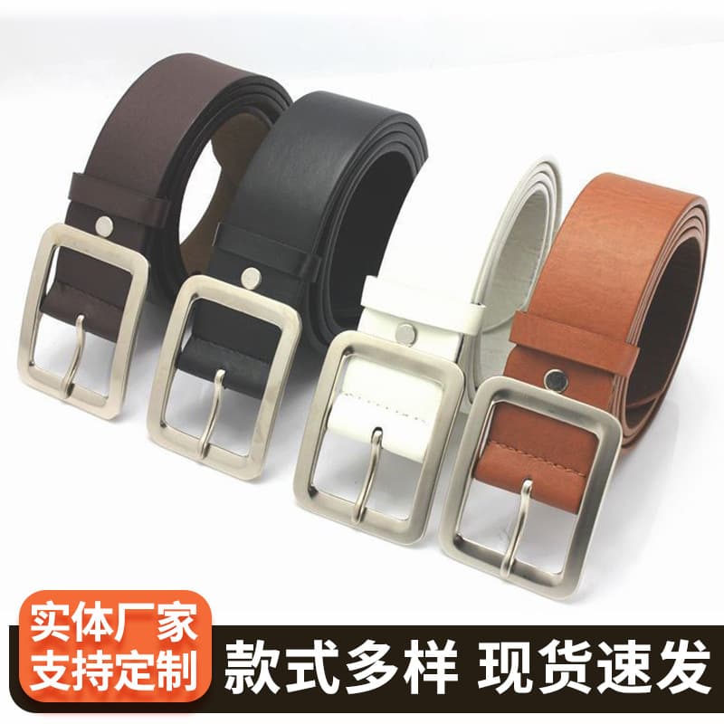 Men's casual polyurethane belt, buckle, jeans, accessories, Korean style 1