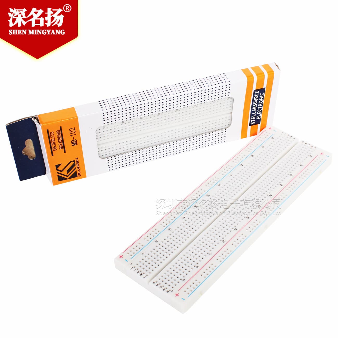 MB-102 Bread Board Experiment Board 830 Pole Bread Plate White Blue Blue Line Manufacturers Direct Conferry