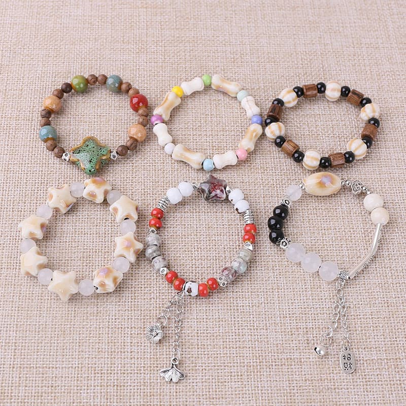 Ethnic accessory handmade, beaded bracelet, ethnic style, color
