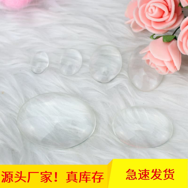 Transparent accessories, glass accessory handmade, DIY, with gem