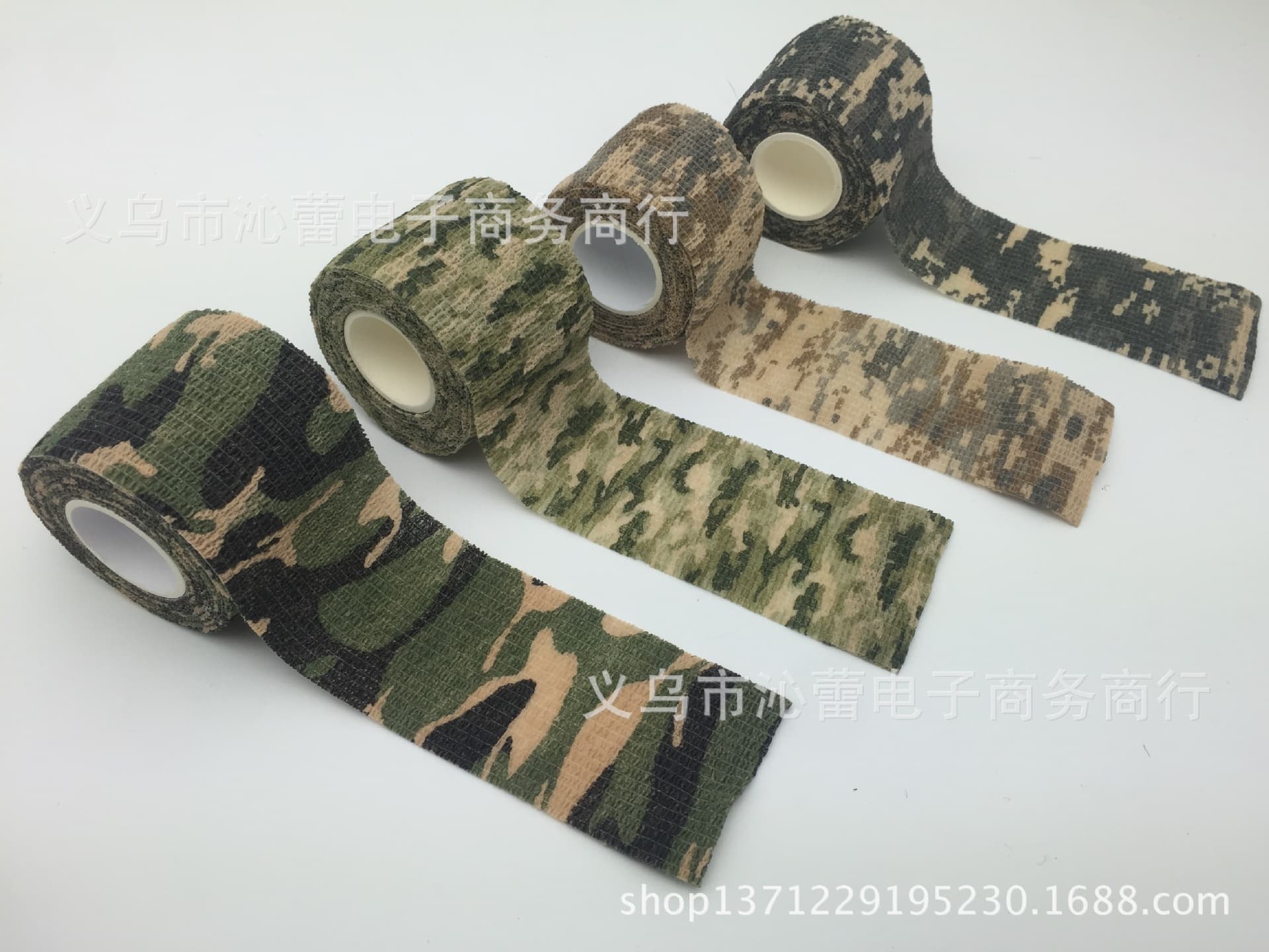 Self-adhesive stretchable camouflage hair band non-woven cloth, leaves no glue 2