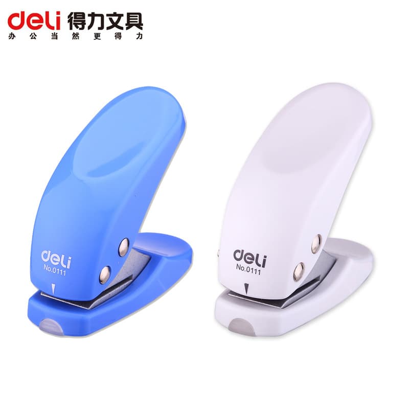 Deli 0111 Single Pole Ponch Machine Mini Manual Round Tolery Machine Stationery A4 Paper File Porch 4