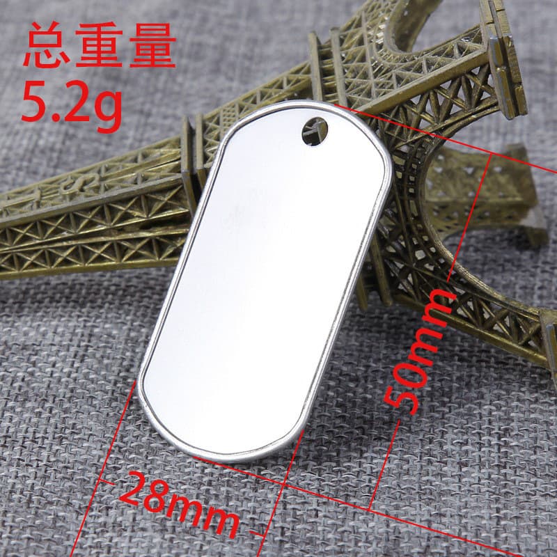 Stainless steel rolled dog brand US military military brand card stamping engraved tag, wholesale metal identity card engraving 2