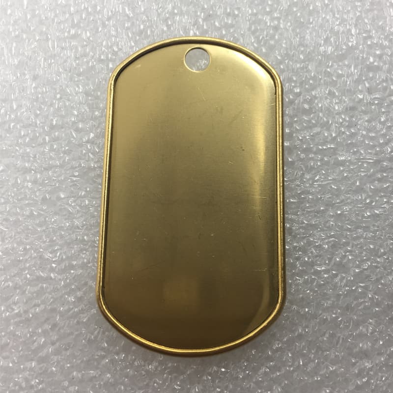Stainless steel rolled dog brand US military military brand card stamping engraved tag, wholesale metal identity card engraving 3