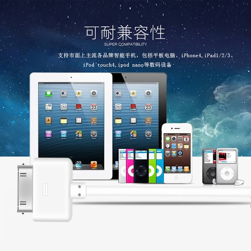 Apple, (Wholesale), compatible mobile phone *S *S, charging cable, iPhone 4, iphone, 1m 2