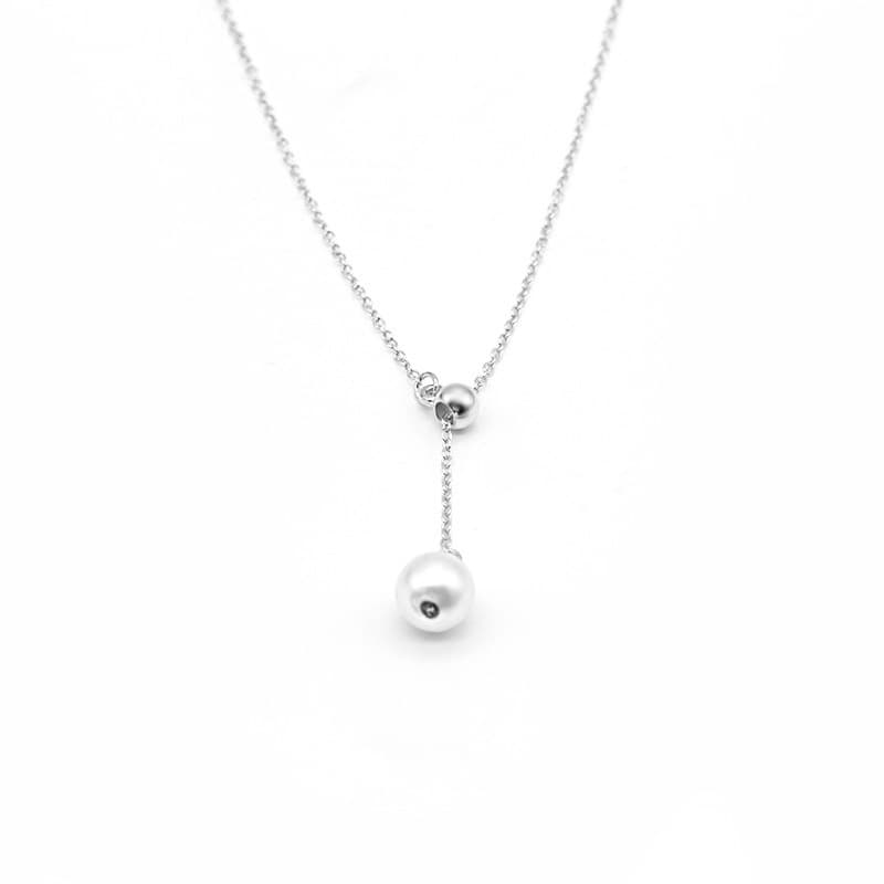 Adjustable fashionable necklace from pearl, Korean style 5