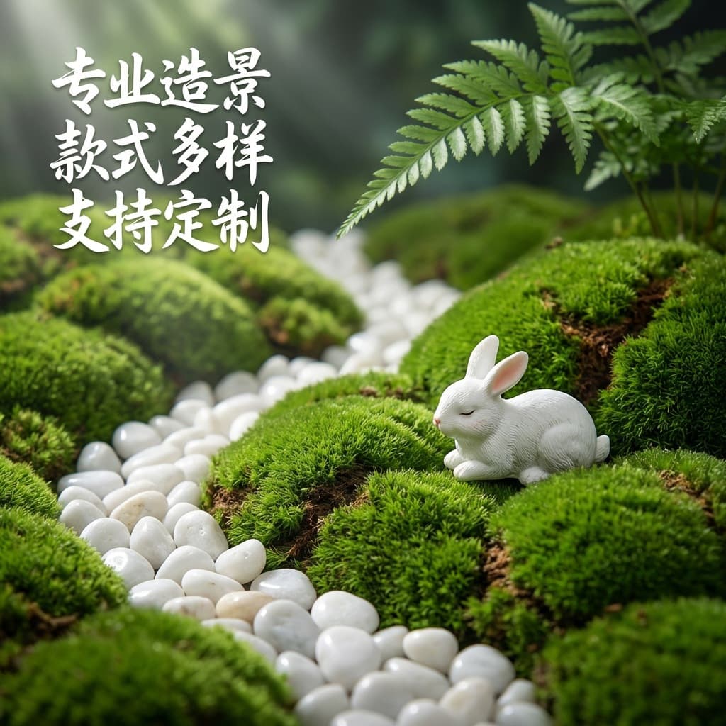Realistic long carpet, resin decor, decorative flowers 2