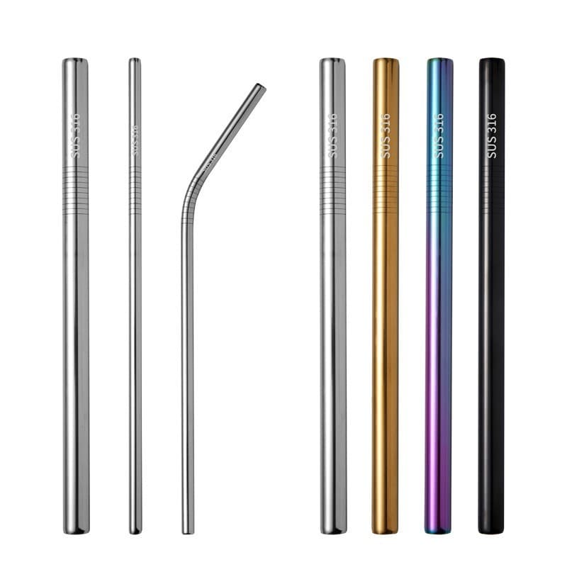 (Cross-border trading), straw stainless steel, set 5