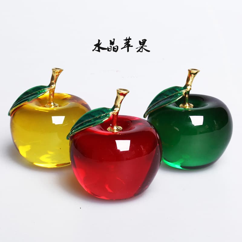 Processing and production Crystal Apple Creative Gift Festival Decoration Crafts Crafts Christmas Swing Delivery Car Home Decoration 1