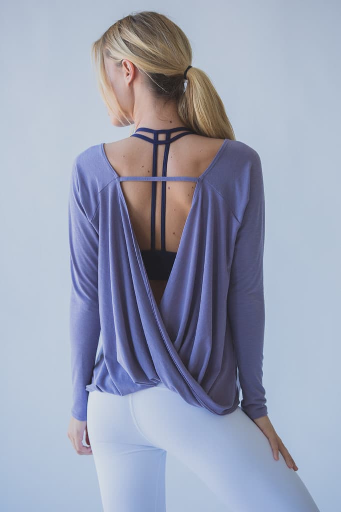 (Wholesale), breathable yoga clothing, light and thin long-sleeve for gym, loose fit, backless 1