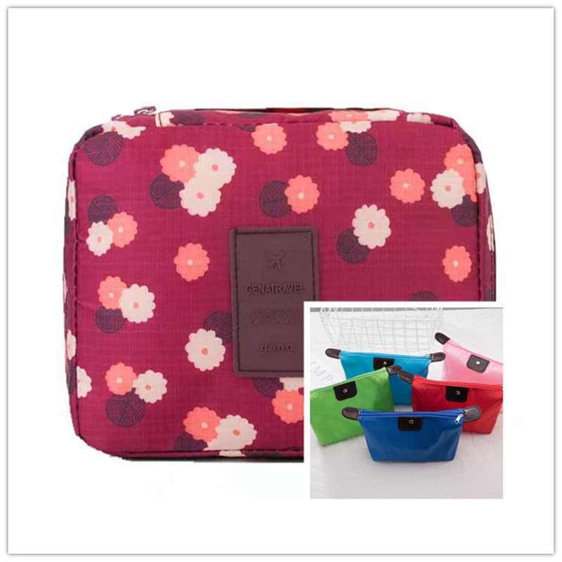 Cosmetic bag for traveling, travel bag, storage system, folding organizer bag, (Physicals), polyester, worn on the shoulder 2