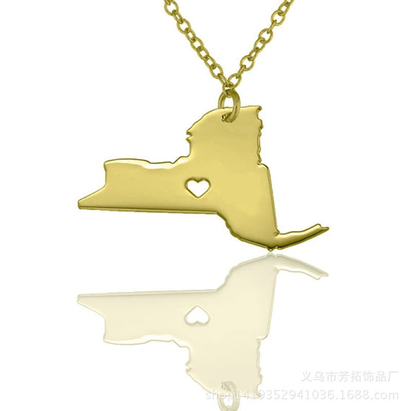 (Cross-border trading), necklace, card stainless steel, trend fashionable accessory, USA, new collection 5