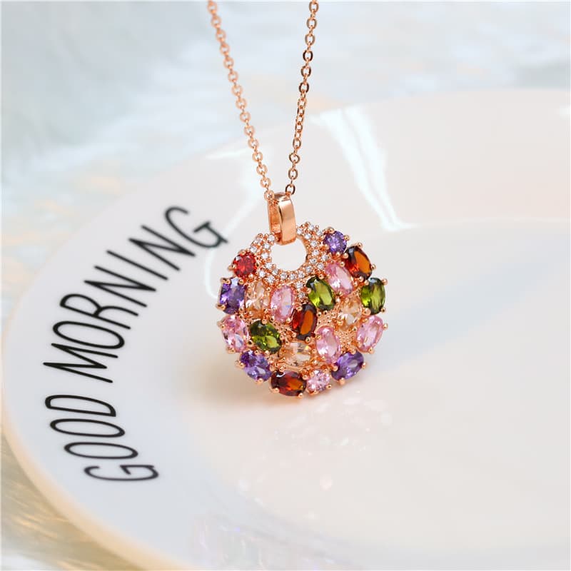 Zircon Pendant Necklace European Style Wish Accessory 2
