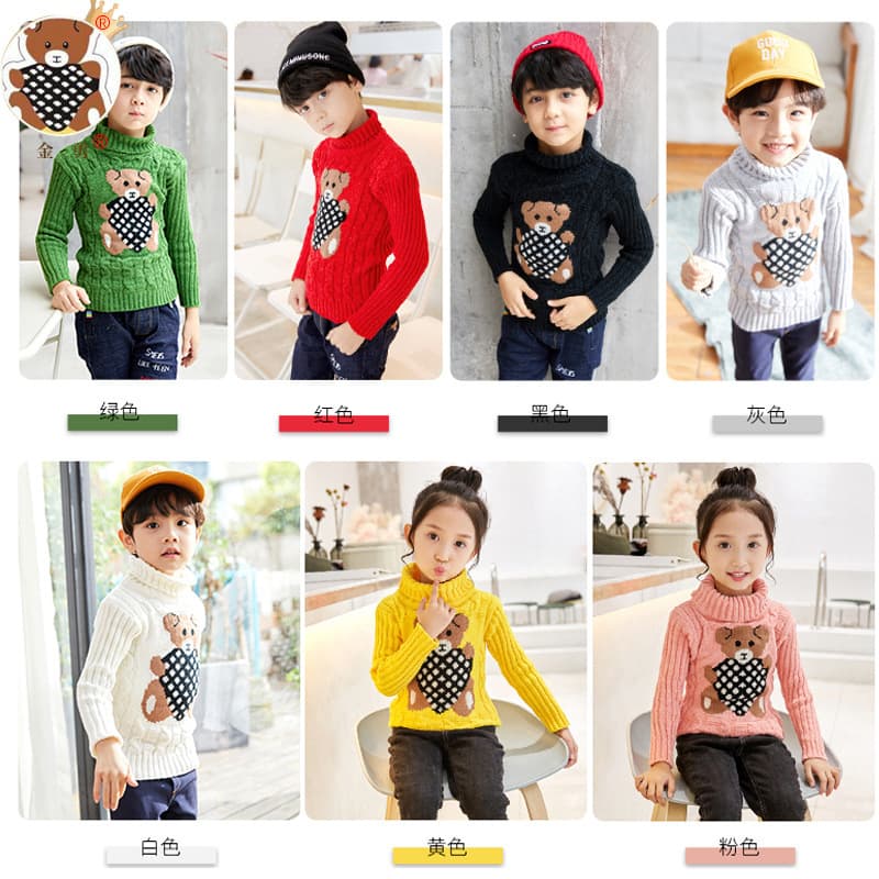 (Cross-border trading), children's warm knitted base body-friendly sweater for boys, Aliexpress 3