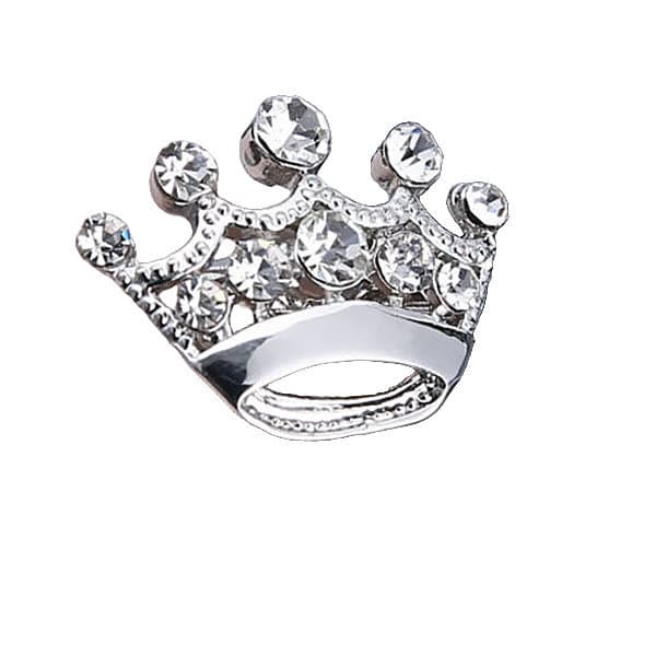Diamond-encrusted small crown brooch, clothing small collar pin, gold-plated silver-plated clothing accessories mini crown brooch brooch 5