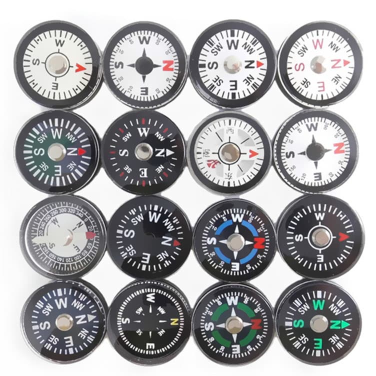 Outdoor 20mm plastic compass camping compass precision mini accessories compass manufacturer spot 5