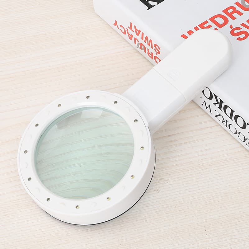 Double-layer glass lens, magnifying glass, reading for elderly, 30 times increase, optics, 12 pieces 2