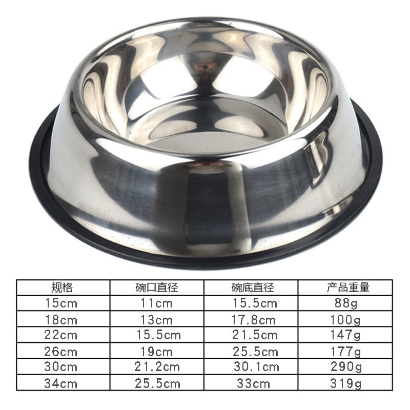 Pet bowl pet supplies cat food basin wholesale stainless steel pet feeder dog pot stainless steel cat bowl dog bowl 2