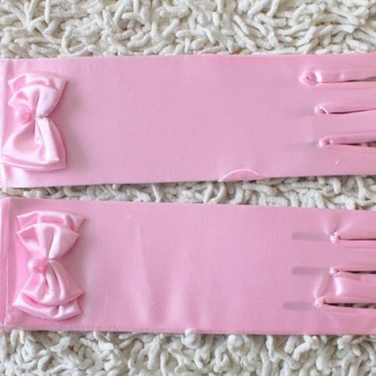 (Wholesale), children's long small princess costume, skirt, gloves, dress with bow, maxi length 2