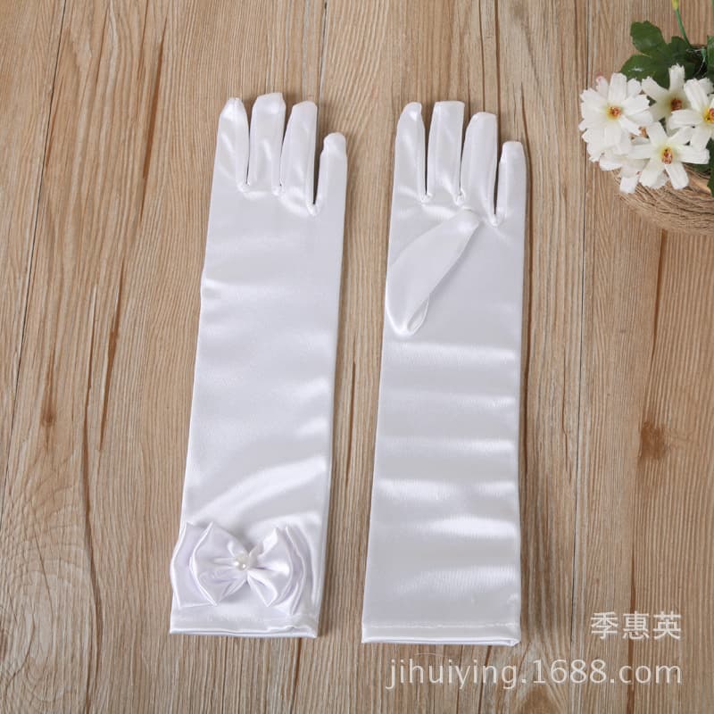 (Wholesale), children's long small princess costume, skirt, gloves, dress with bow, maxi length 4