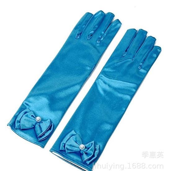 (Wholesale), children's long small princess costume, skirt, gloves, dress with bow, maxi length 5