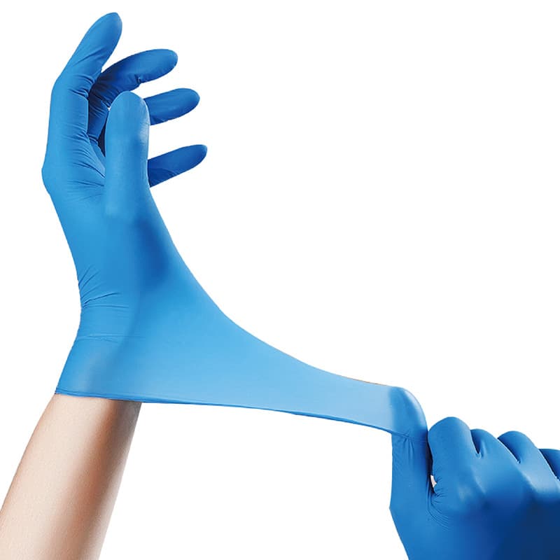(Wholesale), blue waterproof acid-base disposable gloves 5
