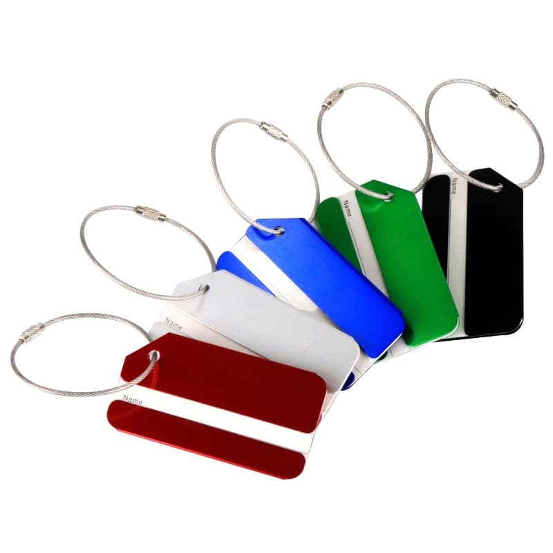 Airplane, luggage tag, multicoloured bag, aluminum alloy, (Physicals) 3