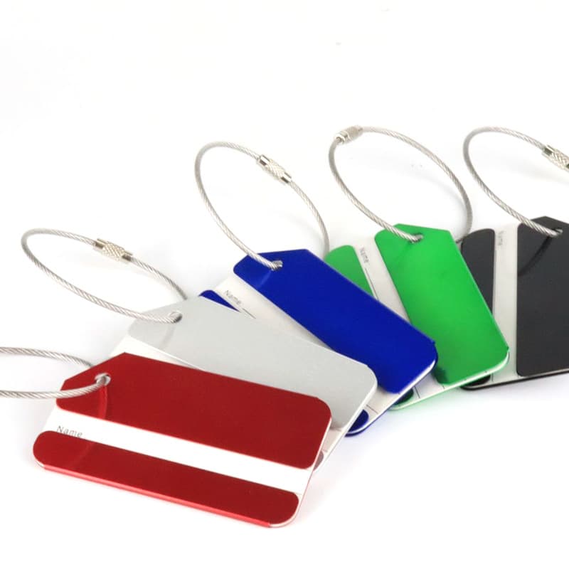 Airplane, luggage tag, multicoloured bag, aluminum alloy, (Physicals) 5