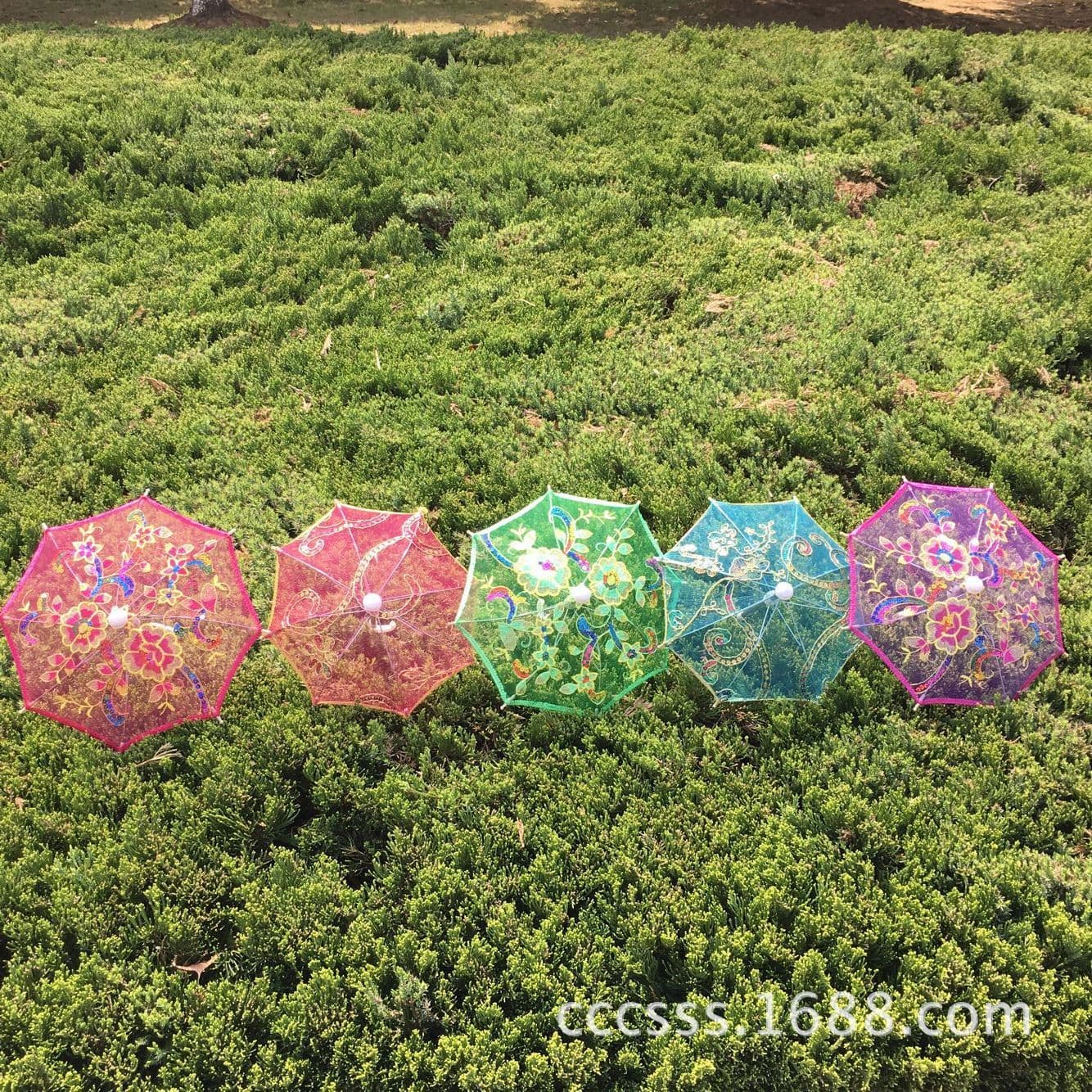 Mini small lace umbrella embroidery craftsmanship umbrella children's performance dancing umbrella scenic spot 3