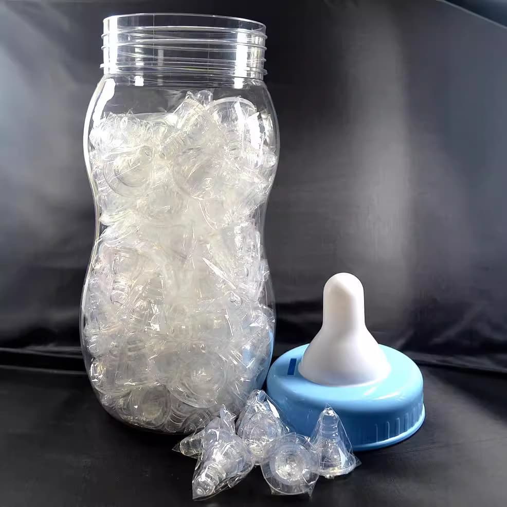 Silicone pacifier, children's feeding bottle for breastfeeding, wide neck, 100 pieces 2