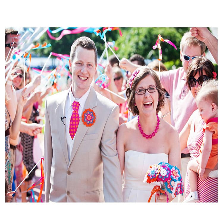 European -style wedding ribbon fairy stick magic stick ribbon pull flowers decorative lawn wedding festive decorative supplies 4