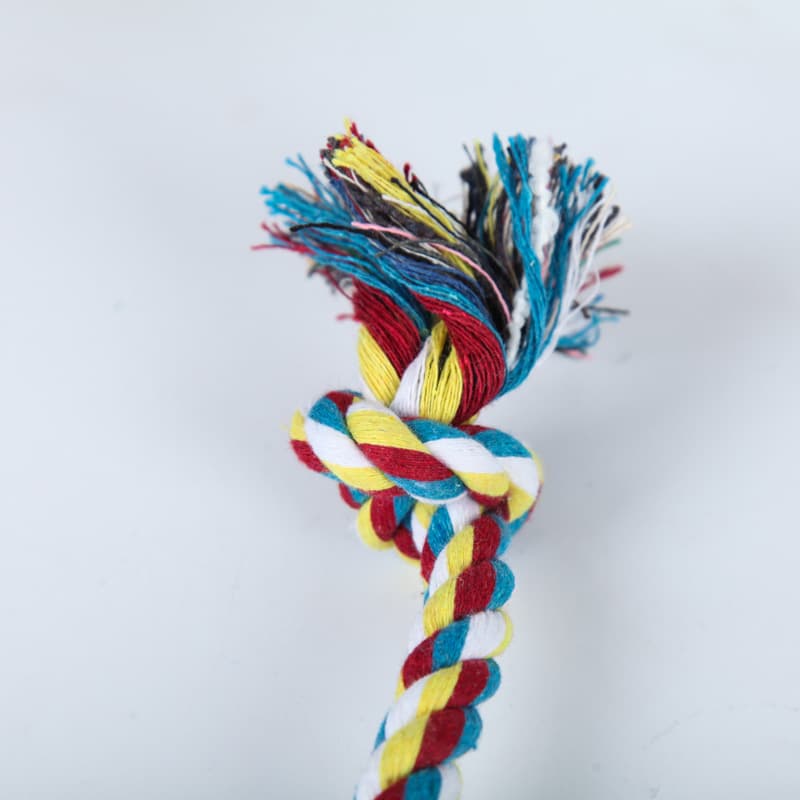 Pet dog chewing rope toy dog rope knot molar teeth resistant double knot cotton rope toy large, medium and small manufacturers wholesale 4