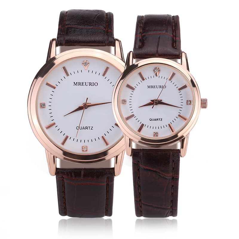 (Wholesale), fashionable paired watches, quartz watches, women's belt, swiss watch for leisure, for beloved, women's style, men's style, direct factory sales