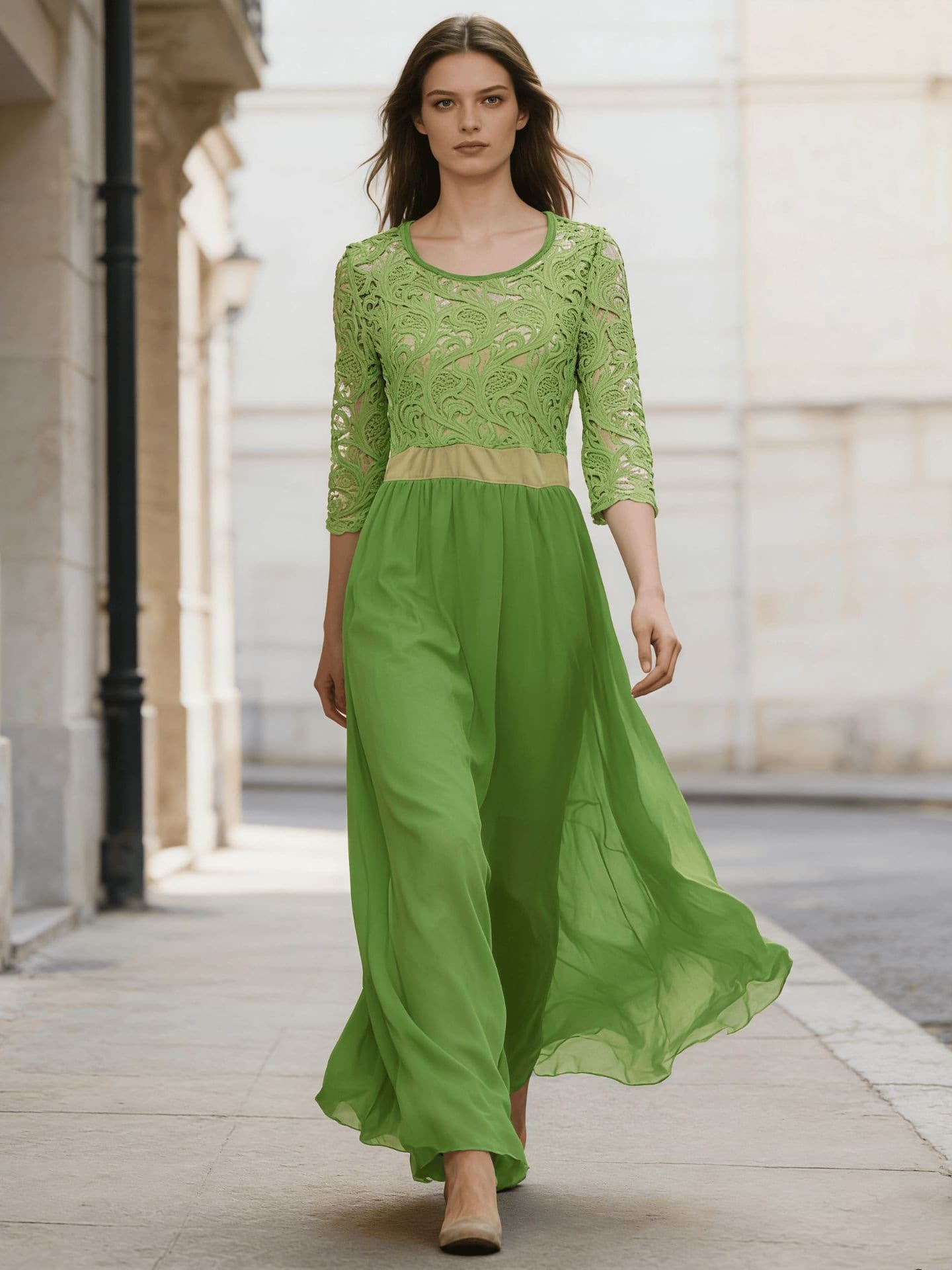 (Cross-border trading), long skirt, lace evening dress, European style 3