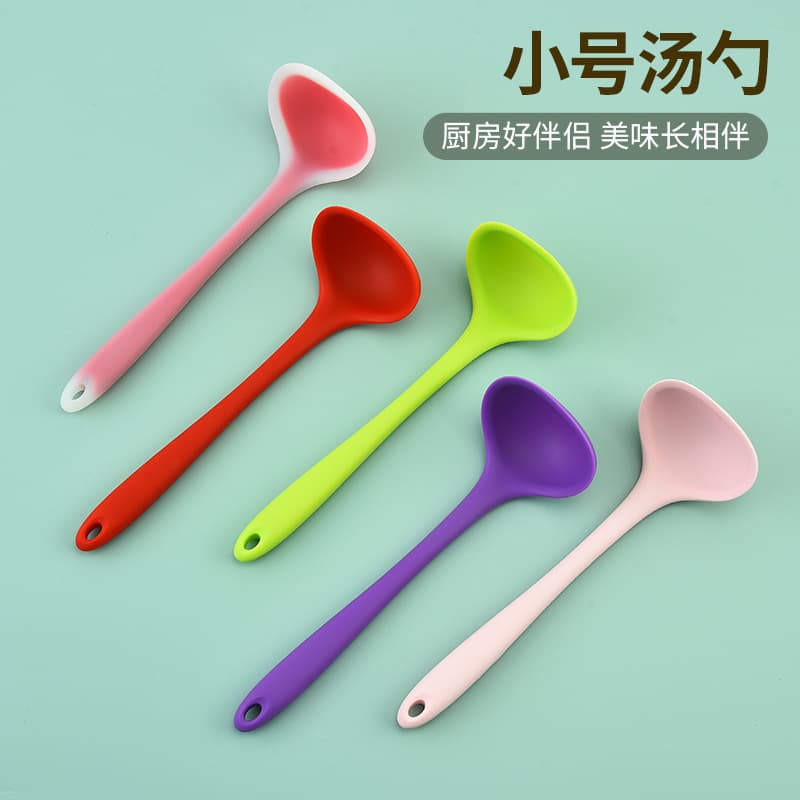 Wholesale trumpet all -in -one non -stick pot silicone long -handle long -handle spoon dining tabletable kitchen cooking 2
