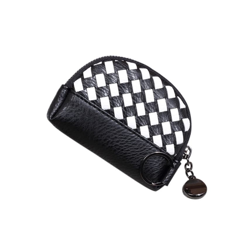 Woven purse, polyurethane wallet, cosmetic bag with zipper 5