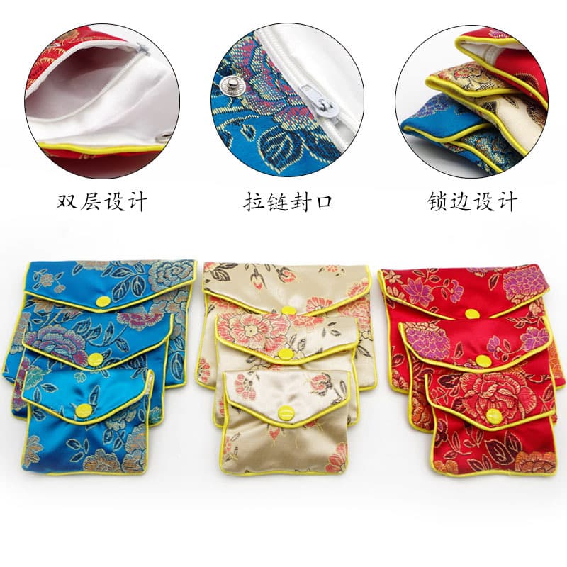 Bag with zipper, jewelry jade, pack, 5 colors 3