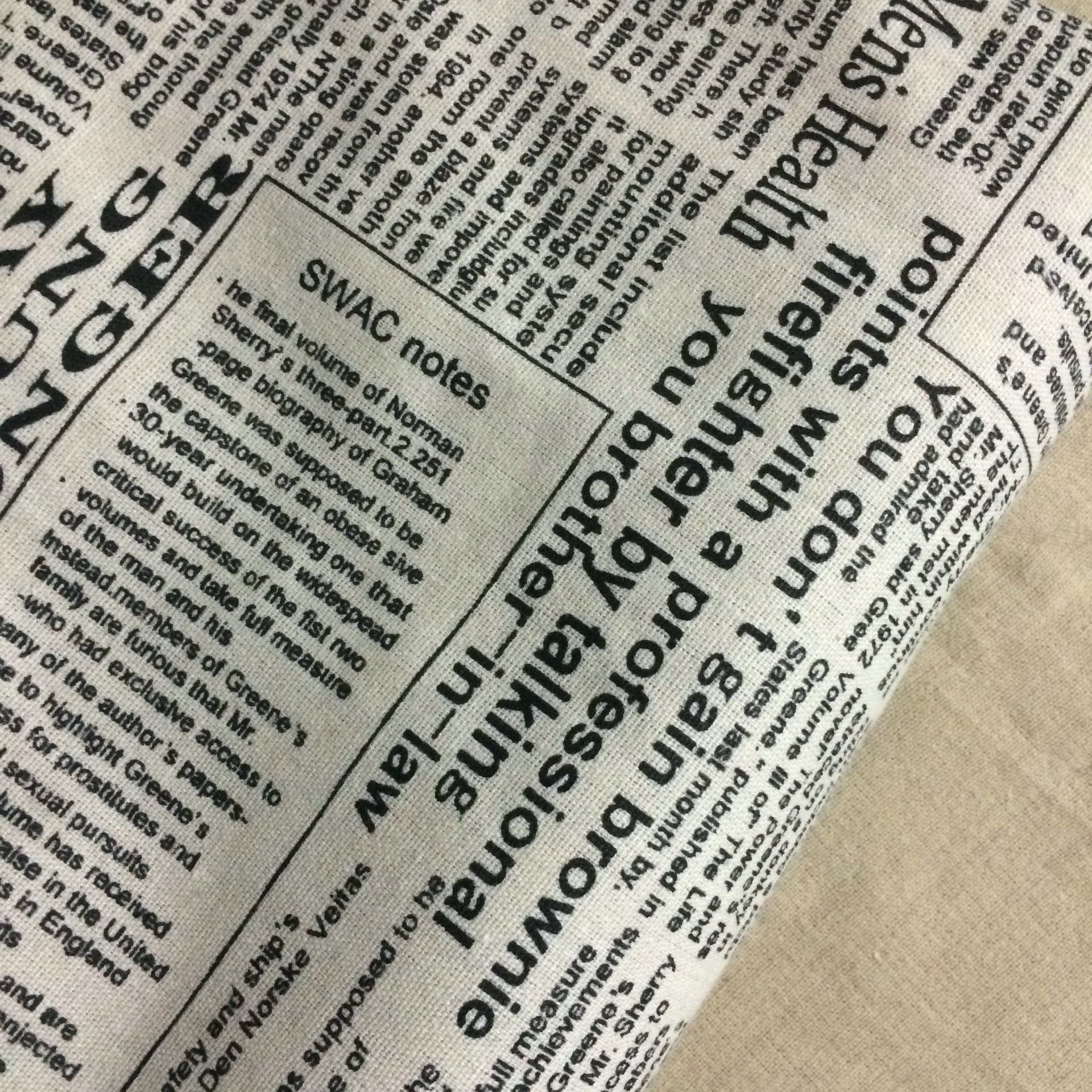 Washing craft English letter newspaper linen cloth background table cloth sofa cotton and linen spot special price wholesale 3