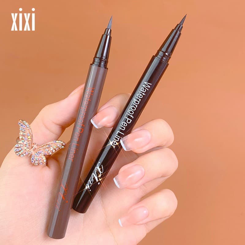 xixi Quick dry eye pencil, brown liner for students, protects against sweat, no smudge, for beginners 4