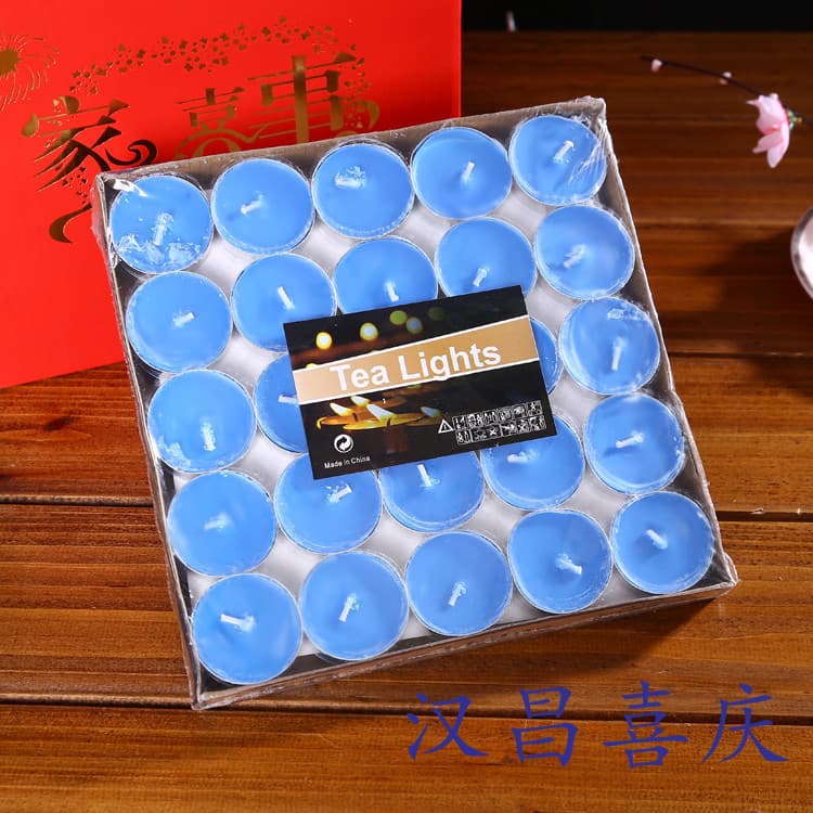 50 grains of circular candle light festive melting fire paint candle wedding lover festival birthday table for white candle tea warm tea wax 2