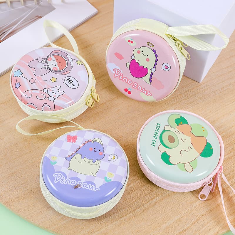 Cute cartoon wallet, card holder, headphones, organizer bag with zipper, small bag, Birthday gift 2