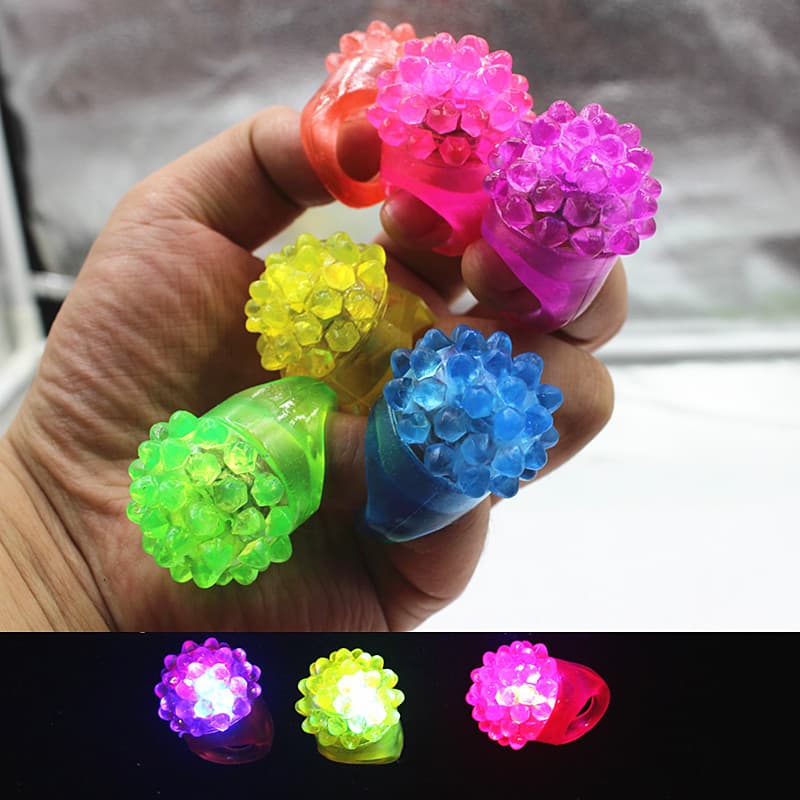 Flashing ring from soft rubber, strawberry, fluorescence toy 2