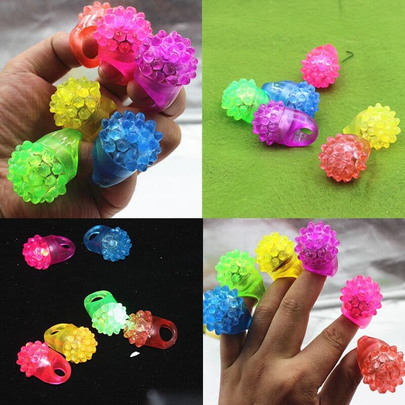 Flashing ring from soft rubber, strawberry, fluorescence toy 1