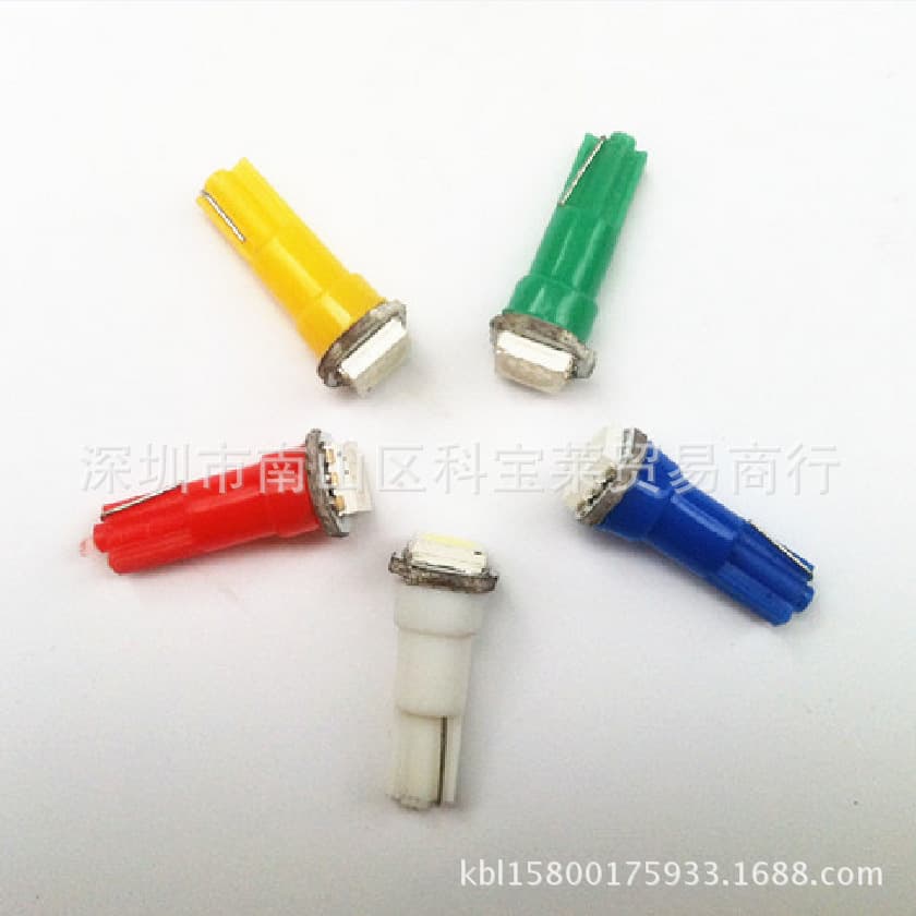 T5 1LED car instrument lights LED indicator light instrument lights center control light 12V T5 5050 1smd
