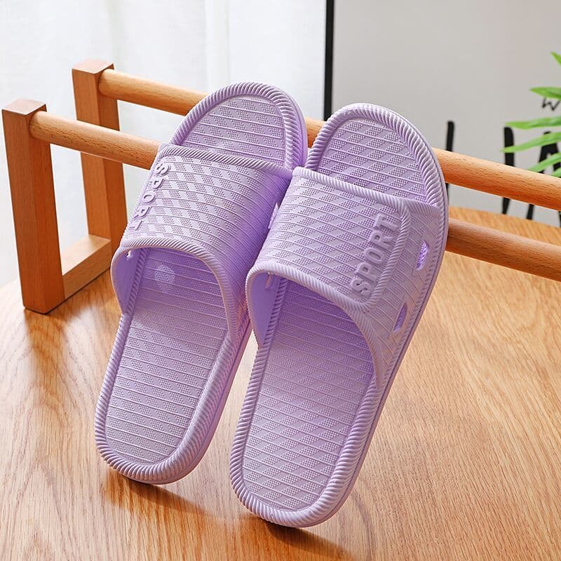 Summer women's slippers for bathroom, home non-slip men's slippers, for beloved, soft sole 2