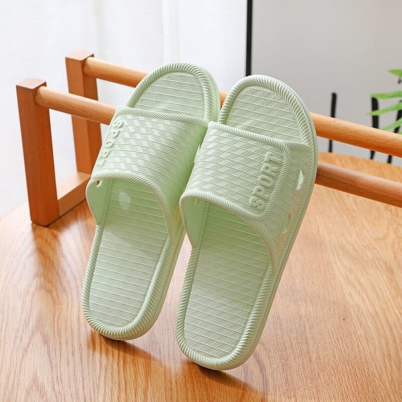 Summer women's slippers for bathroom, home non-slip men's slippers, for beloved, soft sole 4