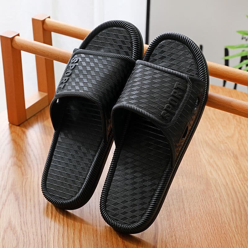 Summer women's slippers for bathroom, home non-slip men's slippers, for beloved, soft sole 5